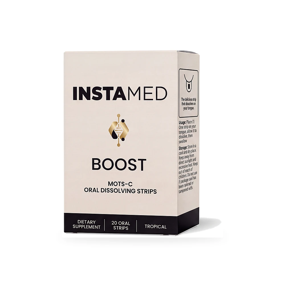 InstaMed Boost MOTS-c oral dissolving peptide strip box