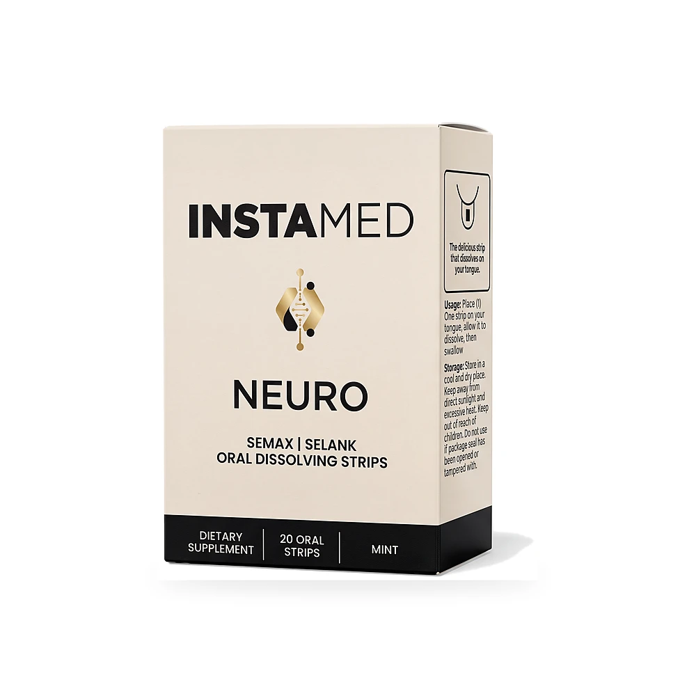 InstaMed Neuro Semax Selank oral dissolving peptide strip box